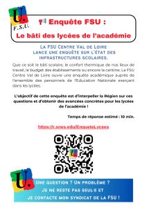 Enquête FSU sur les lycées