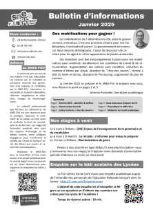 Bulletin d'informations - janvier 2025