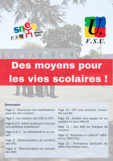 [Publication] Des moyens pour les vies scolaires !