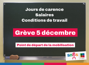 Les mobilisations du 5 décembre dans l'académie